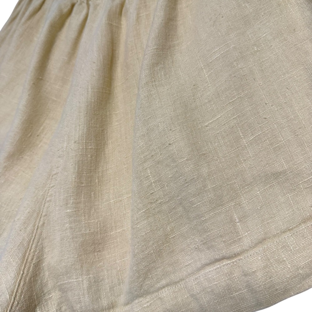 Shelter | Eva Shorts in Butter Yellow 100% Linen Elastic Waist Size XL - Picture 9 of 15